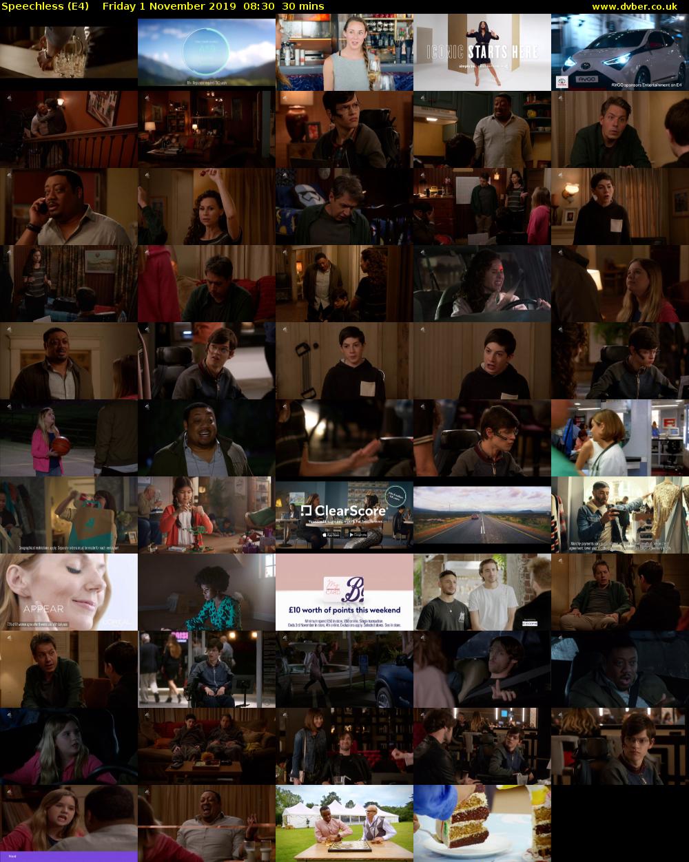 Speechless (E4) Friday 1 November 2019 08:30 - 09:00