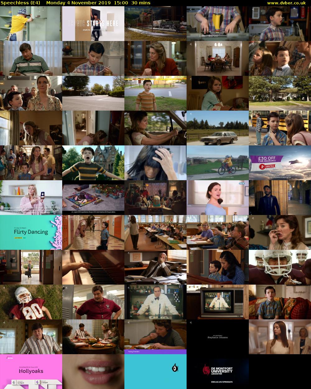 Speechless (E4) Monday 4 November 2019 15:00 - 15:30