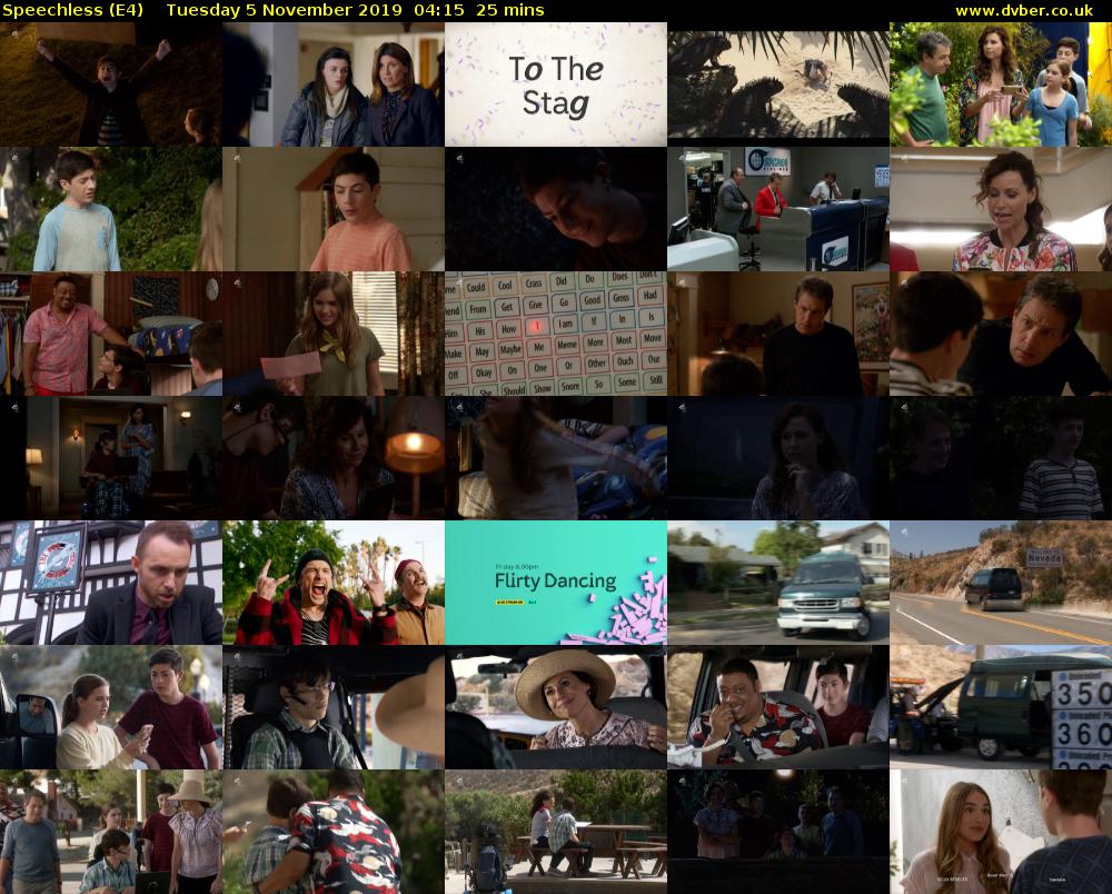 Speechless (E4) Tuesday 5 November 2019 04:15 - 04:40