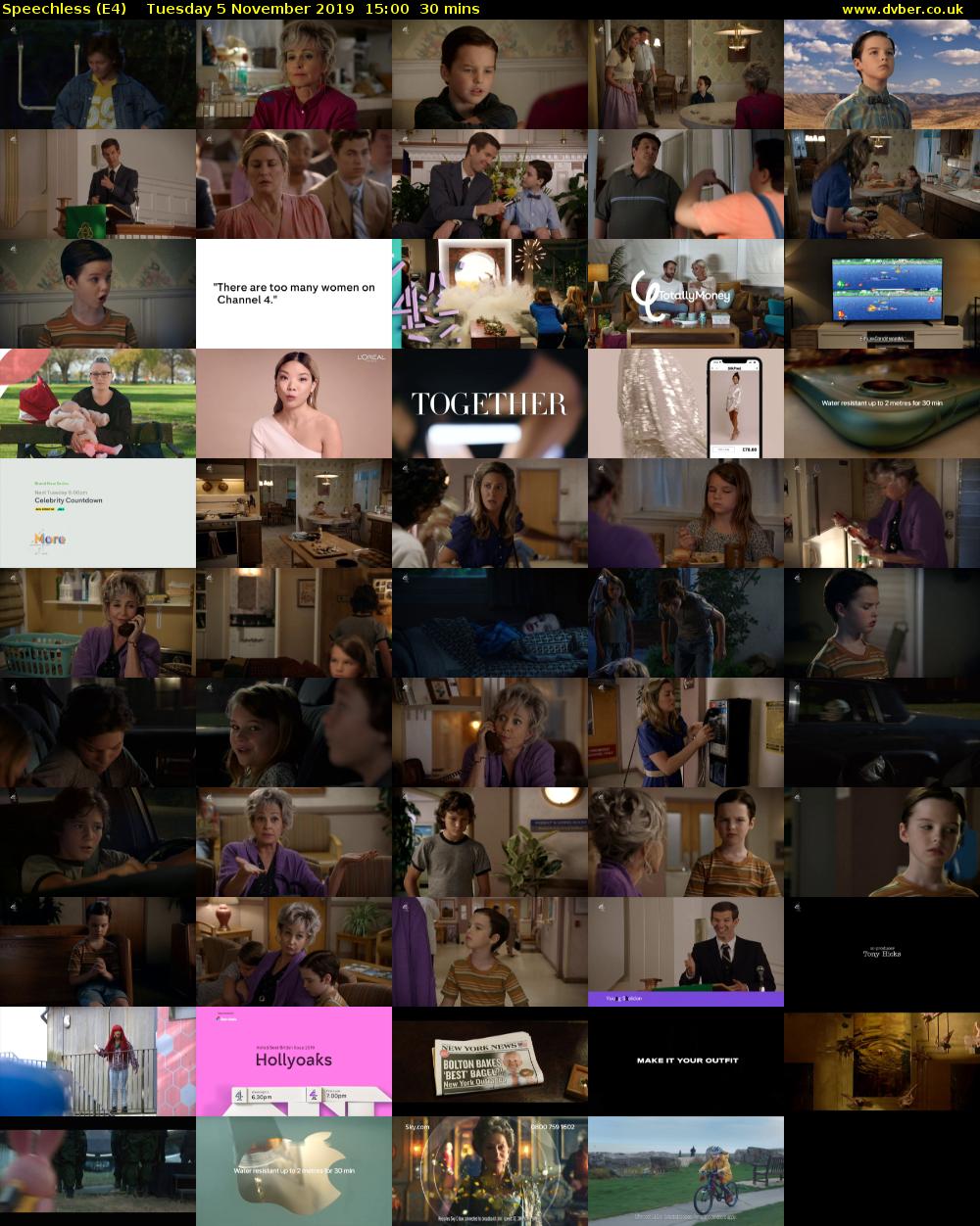 Speechless (E4) Tuesday 5 November 2019 15:00 - 15:30