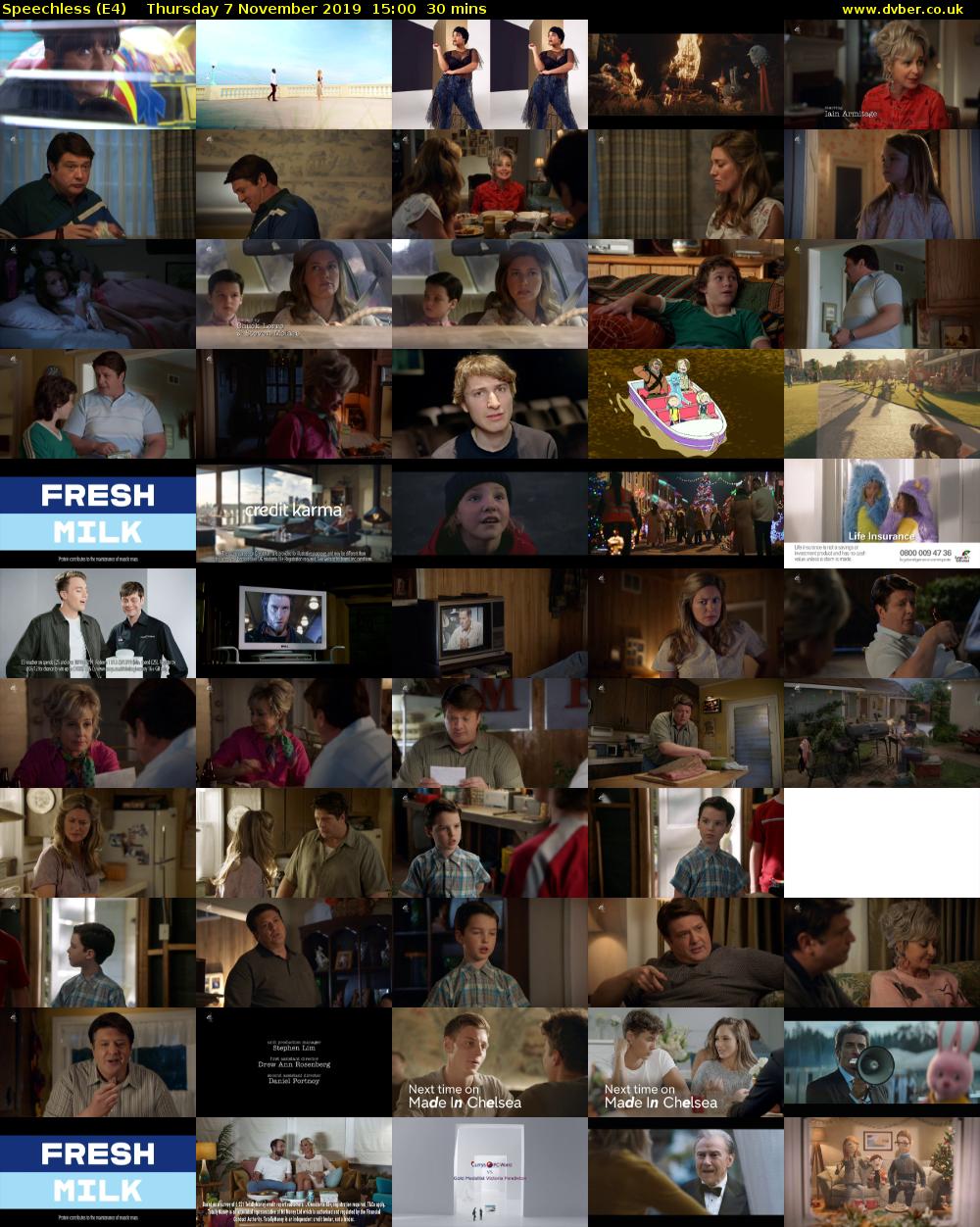 Speechless (E4) Thursday 7 November 2019 15:00 - 15:30
