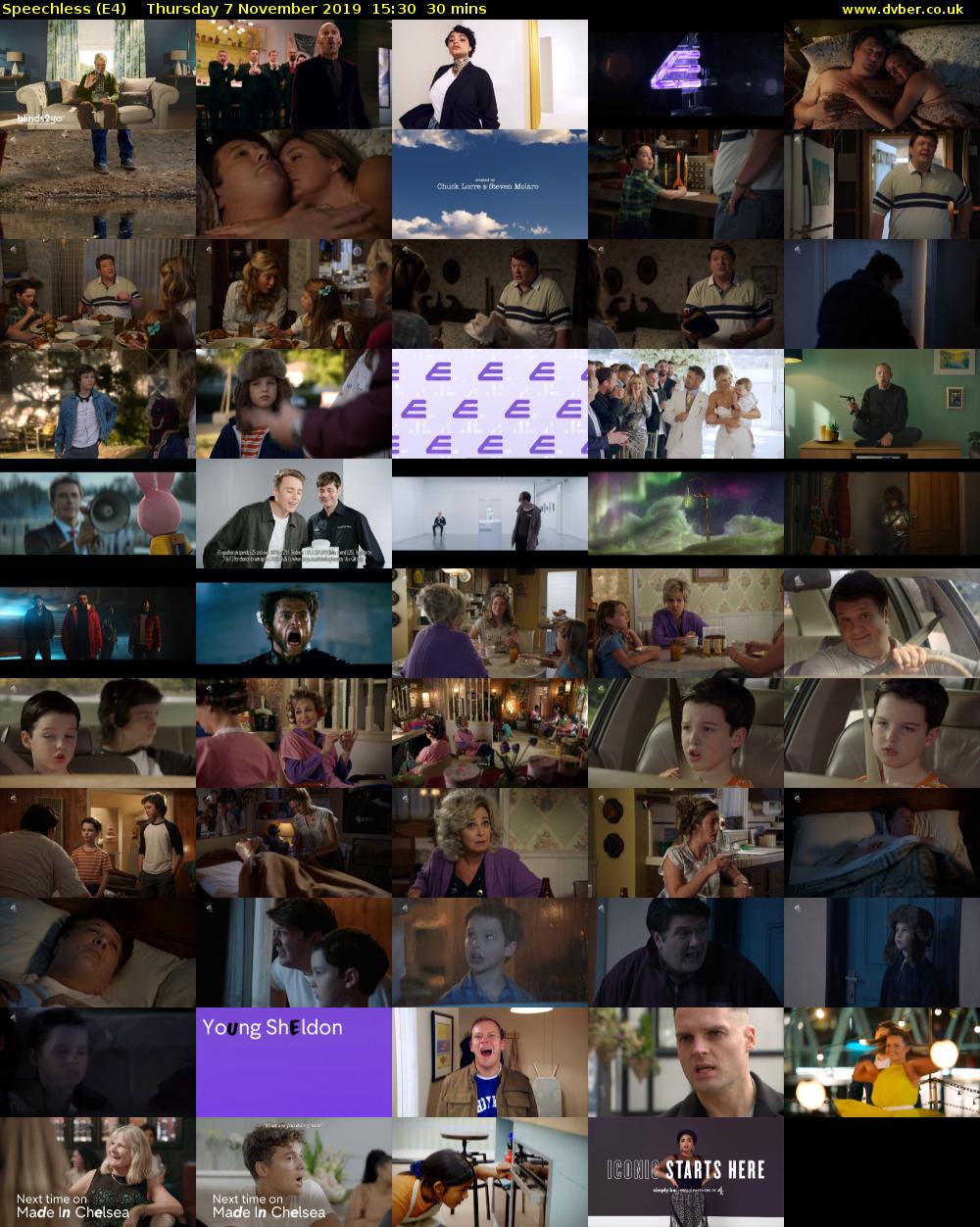Speechless (E4) Thursday 7 November 2019 15:30 - 16:00