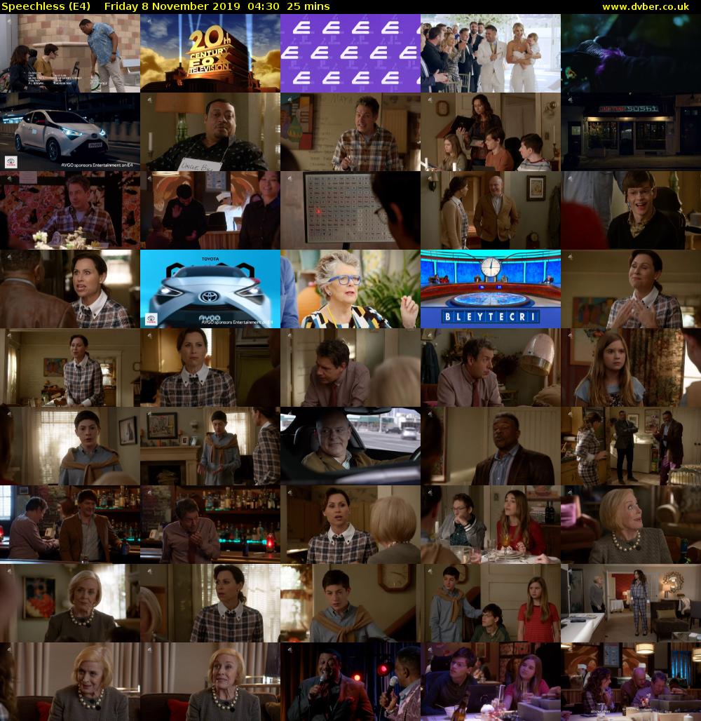 Speechless (E4) Friday 8 November 2019 04:30 - 04:55