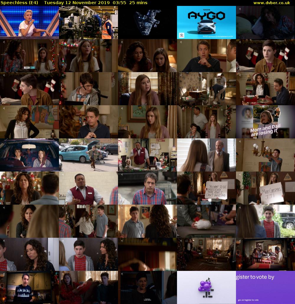 Speechless (E4) Tuesday 12 November 2019 03:55 - 04:20