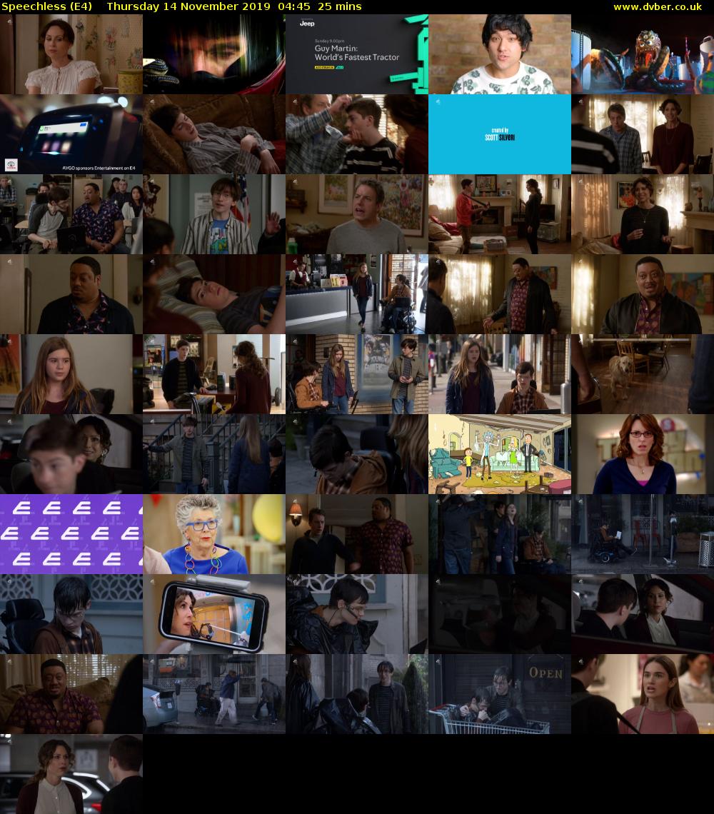 Speechless (E4) Thursday 14 November 2019 04:45 - 05:10