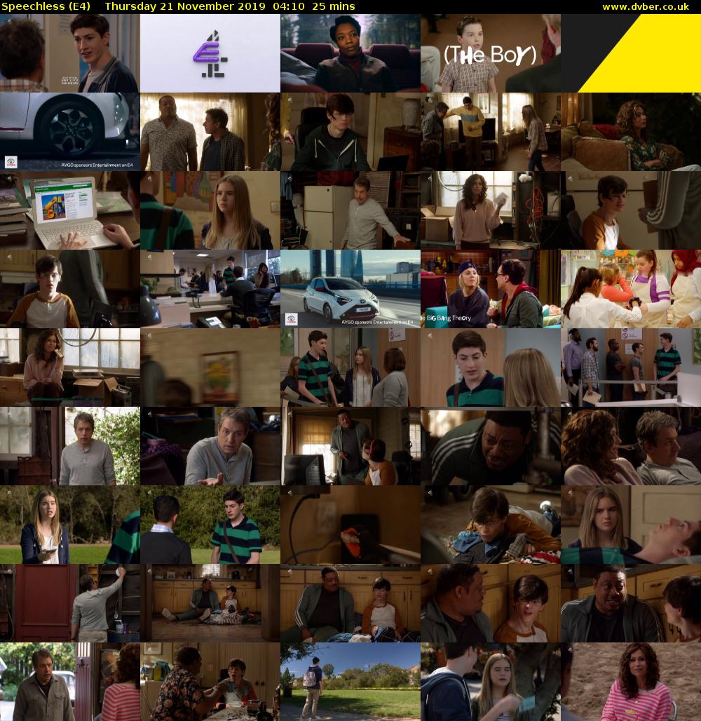 Speechless (E4) Thursday 21 November 2019 04:10 - 04:35