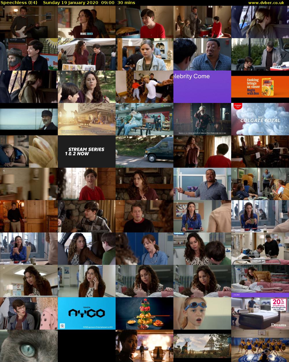 Speechless (E4) Sunday 19 January 2020 09:00 - 09:30