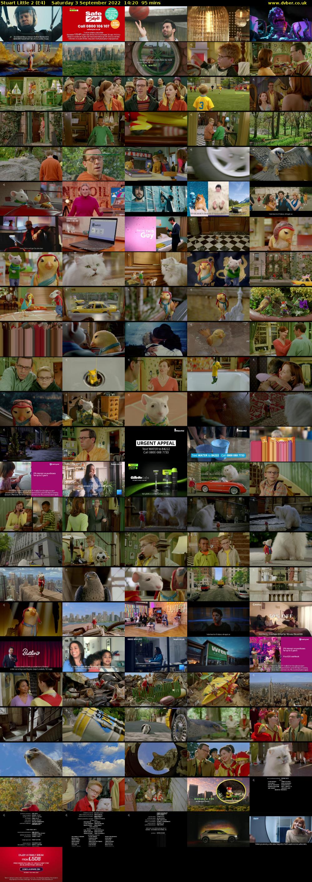 Stuart Little 2 (E4) Saturday 3 September 2022 14:20 - 15:55
