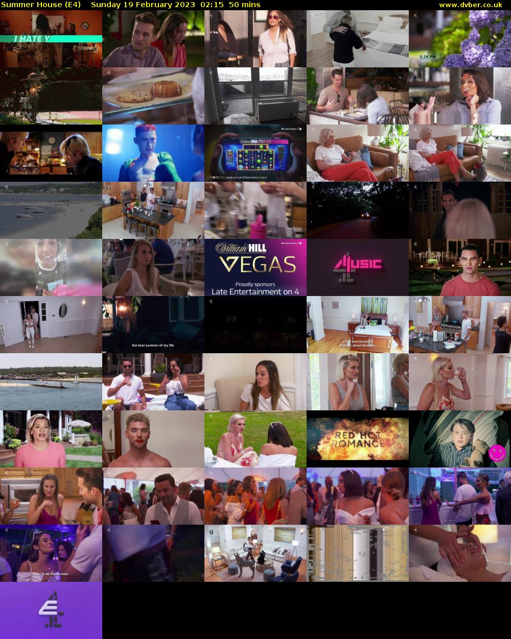 Summer House (E4) Sunday 19 February 2023 02:15 - 03:05