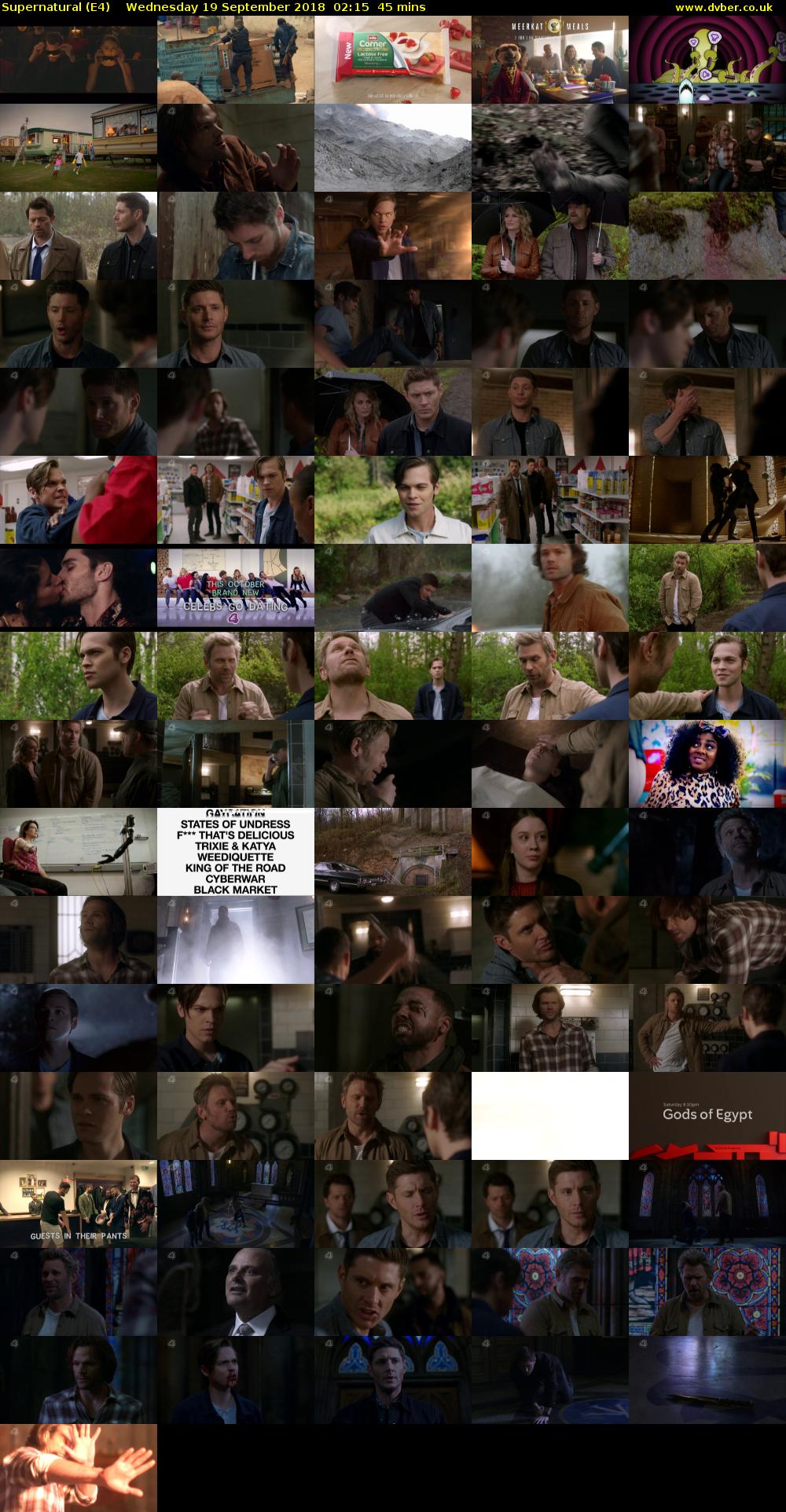 Supernatural (E4) Wednesday 19 September 2018 02:15 - 03:00