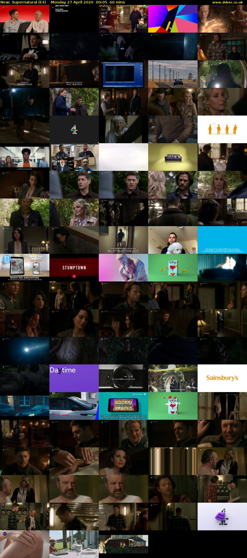 Supernatural (E4) Monday 27 April 2020 00:05 - 01:05