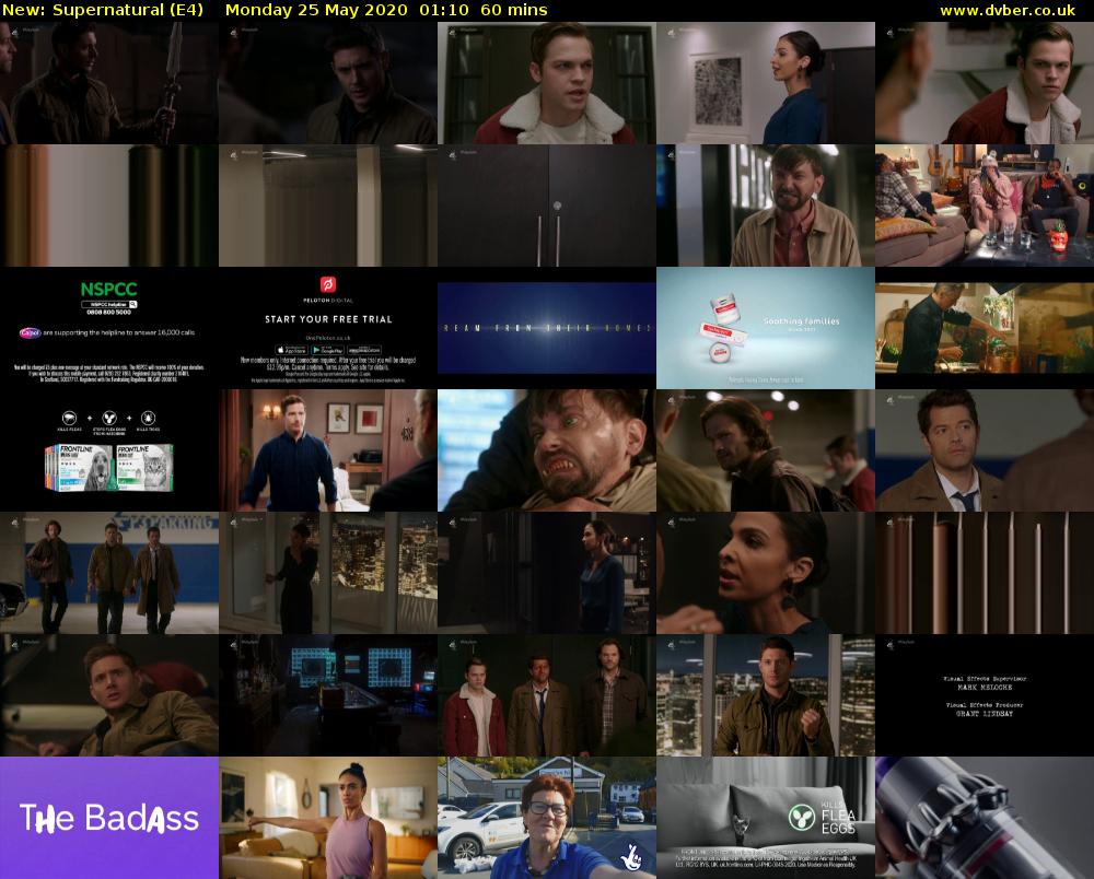 Supernatural (E4) Monday 25 May 2020 01:10 - 02:10