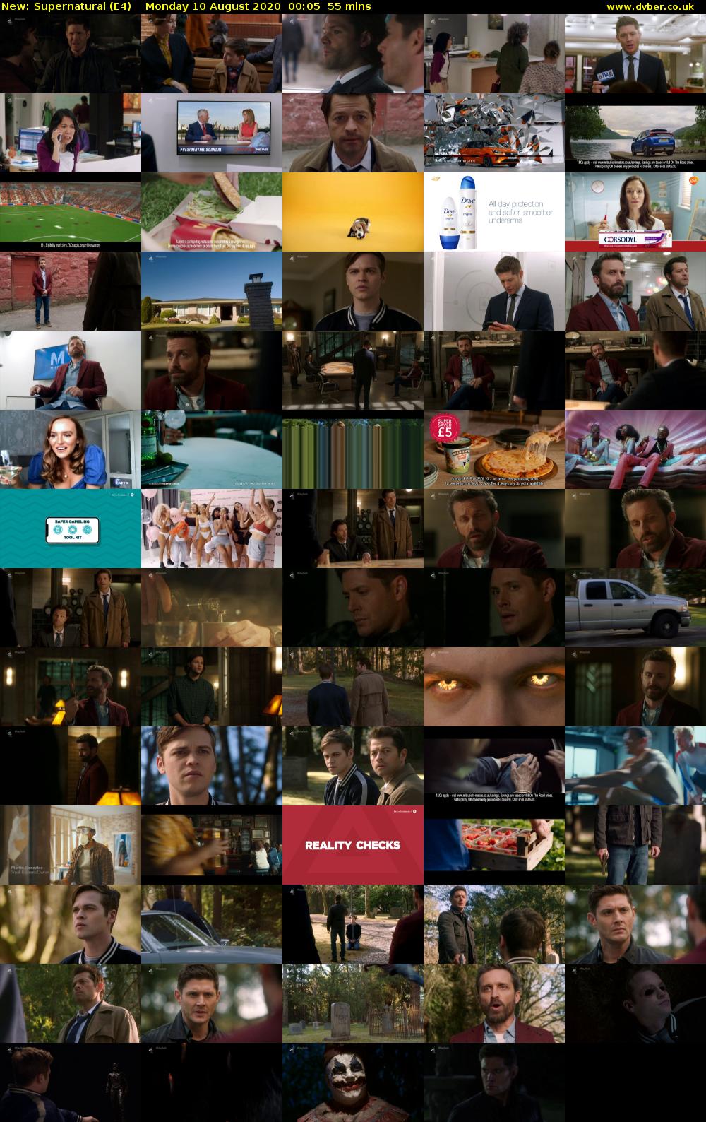 Supernatural (E4) Monday 10 August 2020 00:05 - 01:00