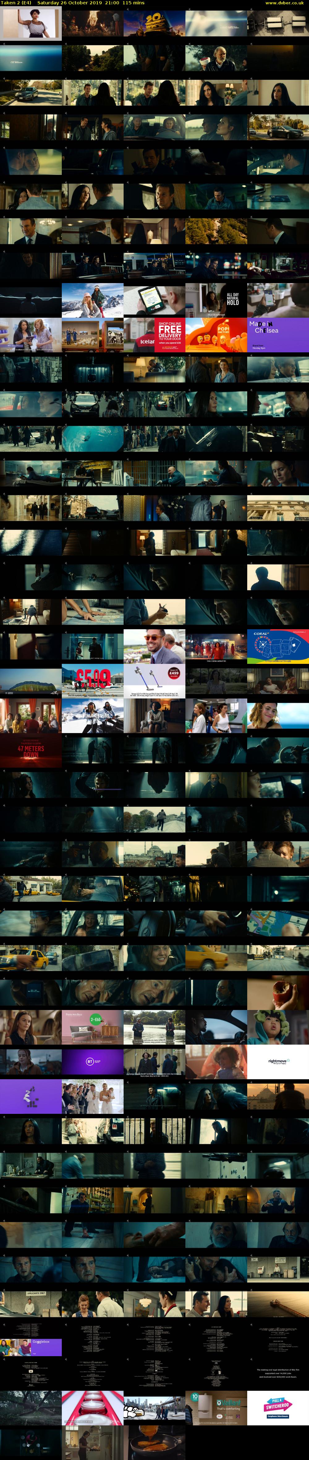 Taken 2 (E4) Saturday 26 October 2019 21:00 - 22:55