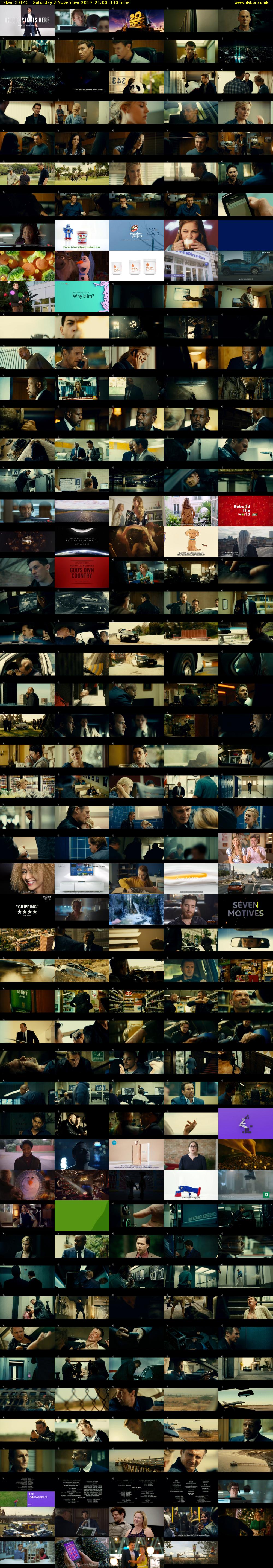 Taken 3 (E4) Saturday 2 November 2019 21:00 - 23:20