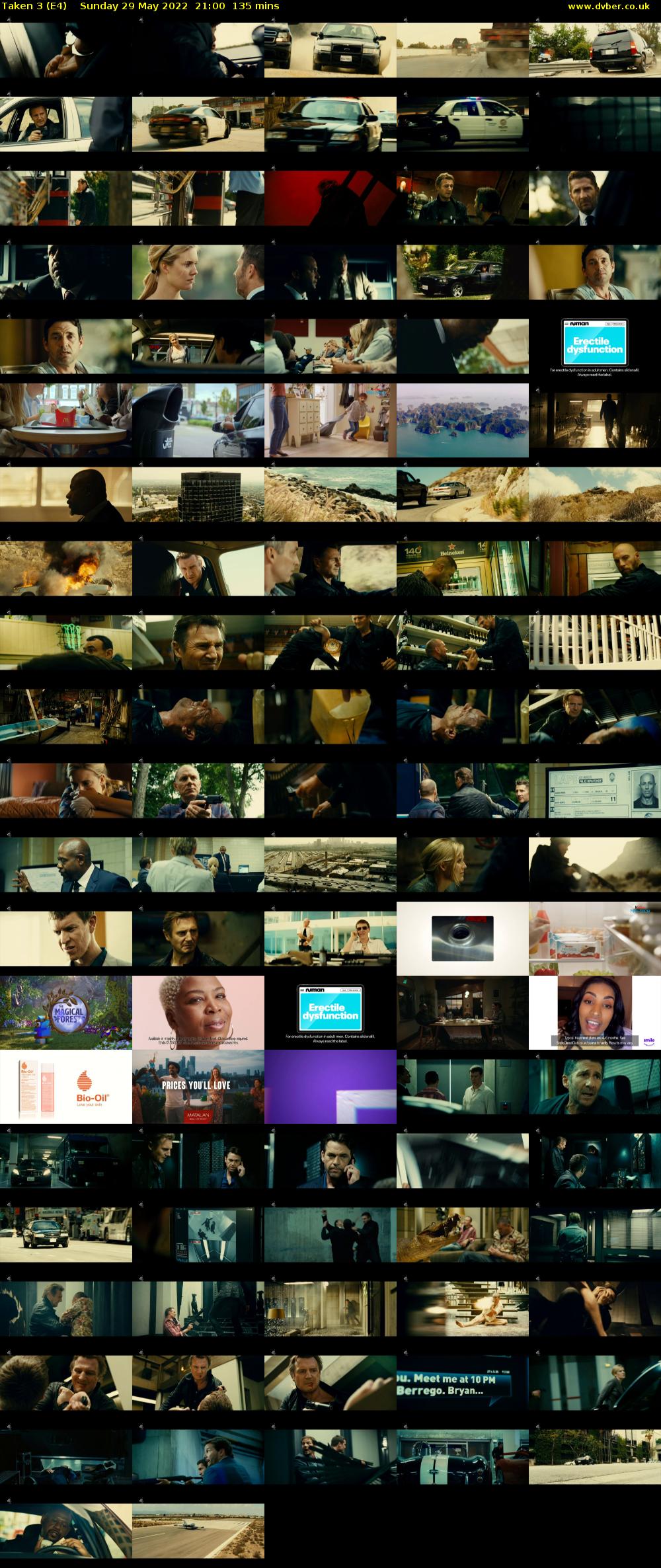 Taken 3 (E4) Sunday 29 May 2022 21:00 - 23:15