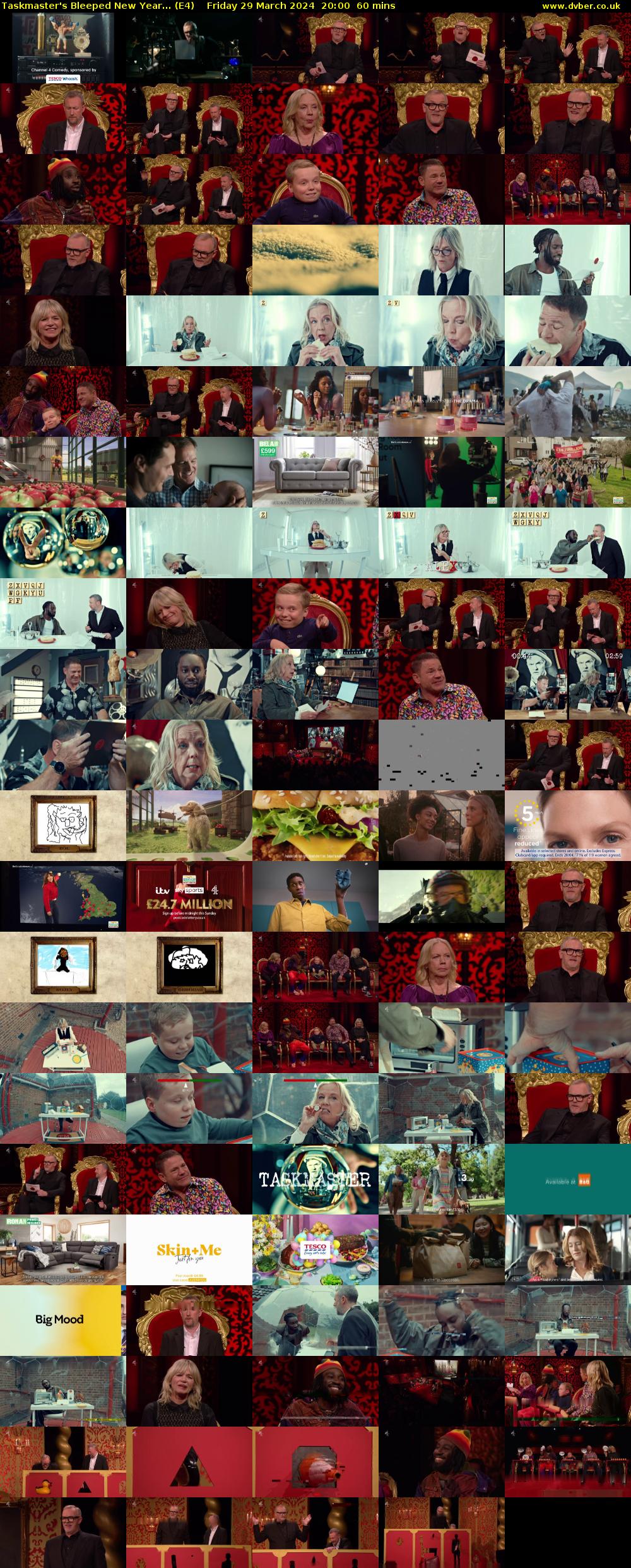 Taskmaster's Bleeped New Year... (E4) Friday 29 March 2024 20:00 - 21:00
