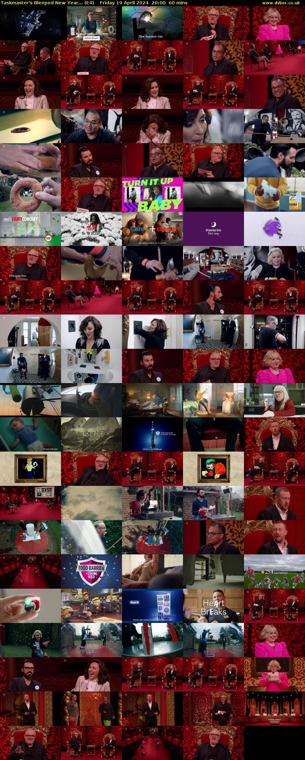 Taskmaster's Bleeped New Year... (E4) Friday 19 April 2024 20:00 - 21:00