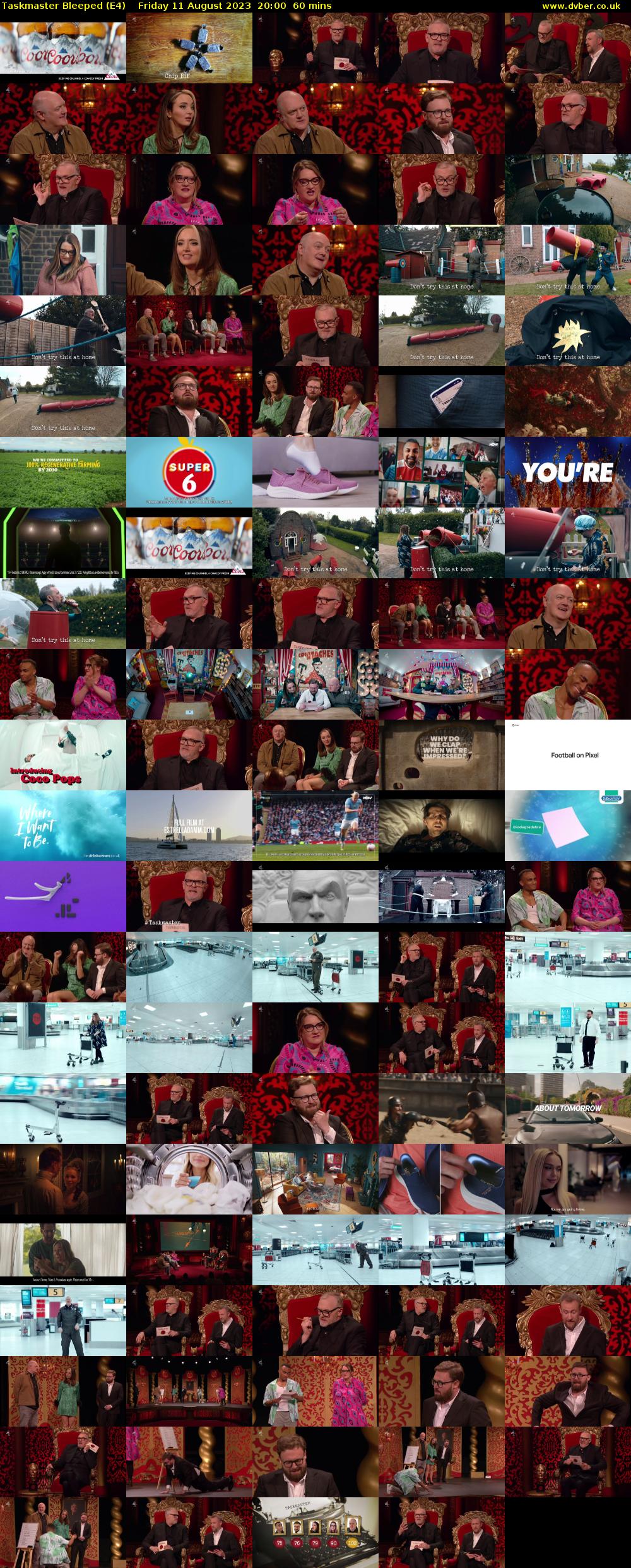 Taskmaster Bleeped (E4) Friday 11 August 2023 20:00 - 21:00