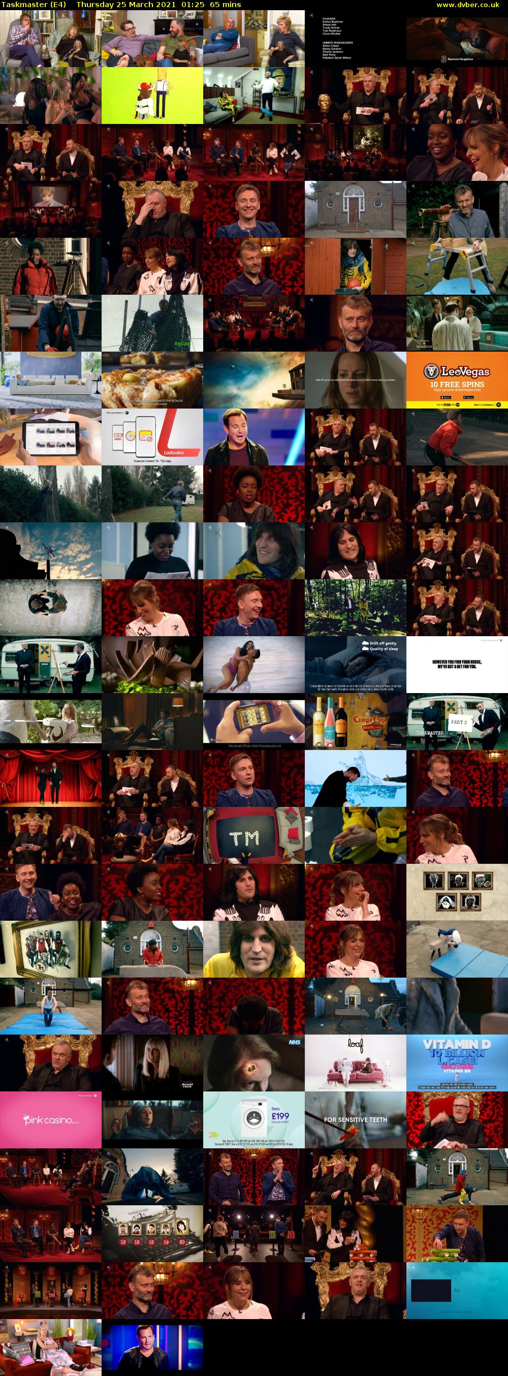 Taskmaster (E4) Thursday 25 March 2021 01:25 - 02:30