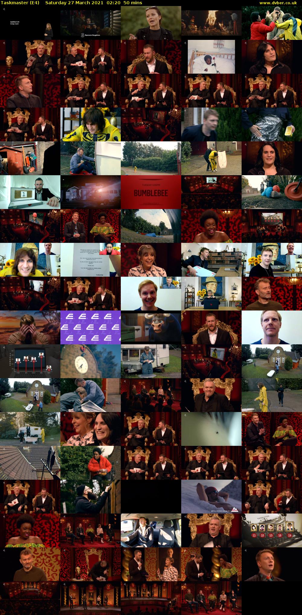 Taskmaster (E4) Saturday 27 March 2021 02:20 - 03:10