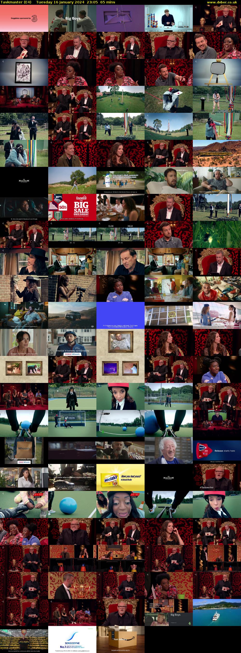 Taskmaster (E4) Tuesday 16 January 2024 23:05 - 00:10
