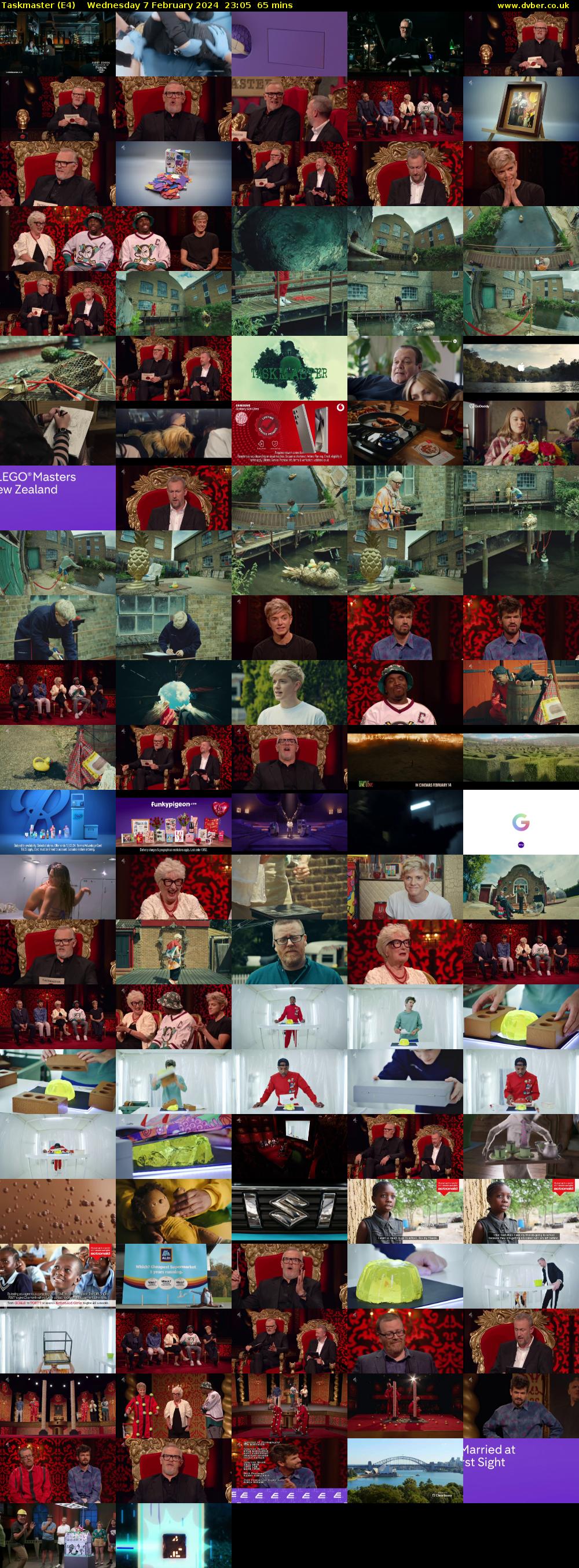 Taskmaster (E4) Wednesday 7 February 2024 23:05 - 00:10