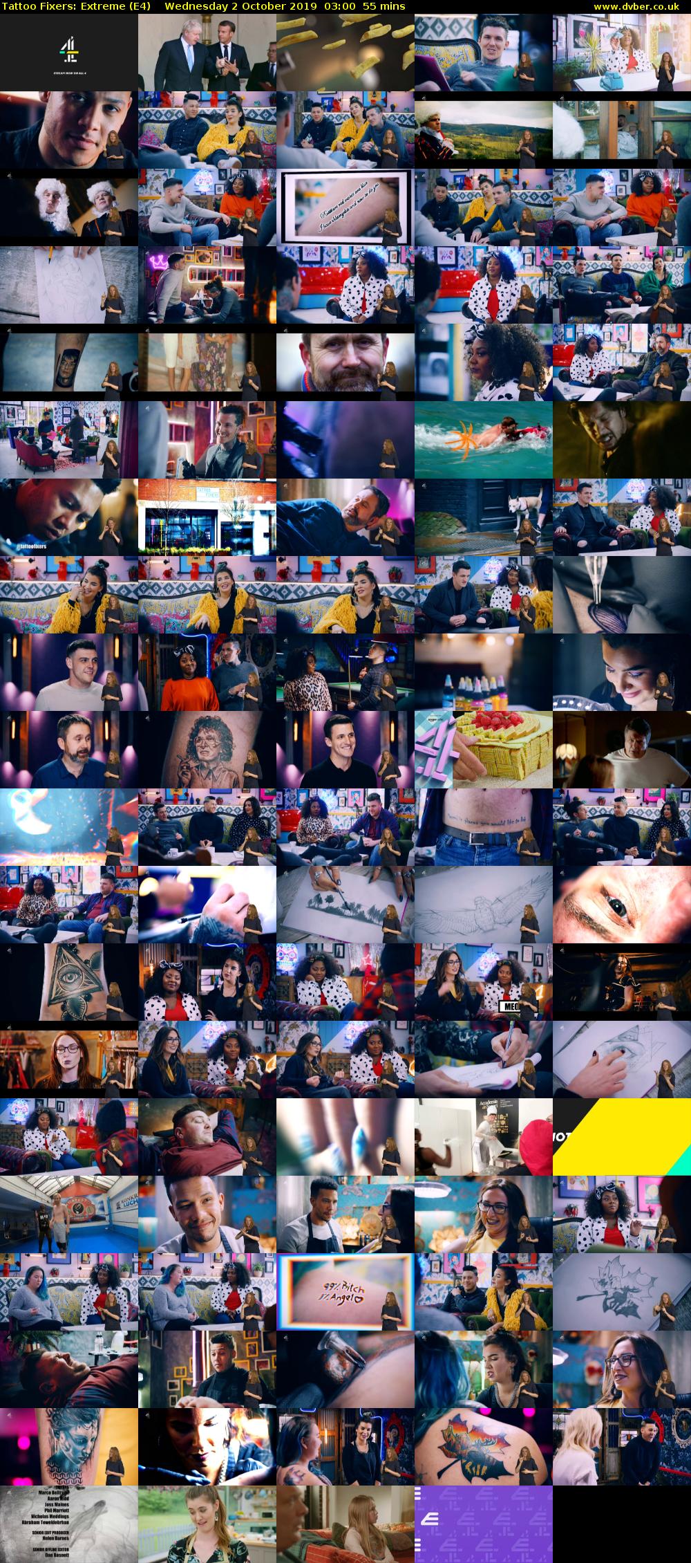 Tattoo Fixers: Extreme (E4) Wednesday 2 October 2019 03:00 - 03:55