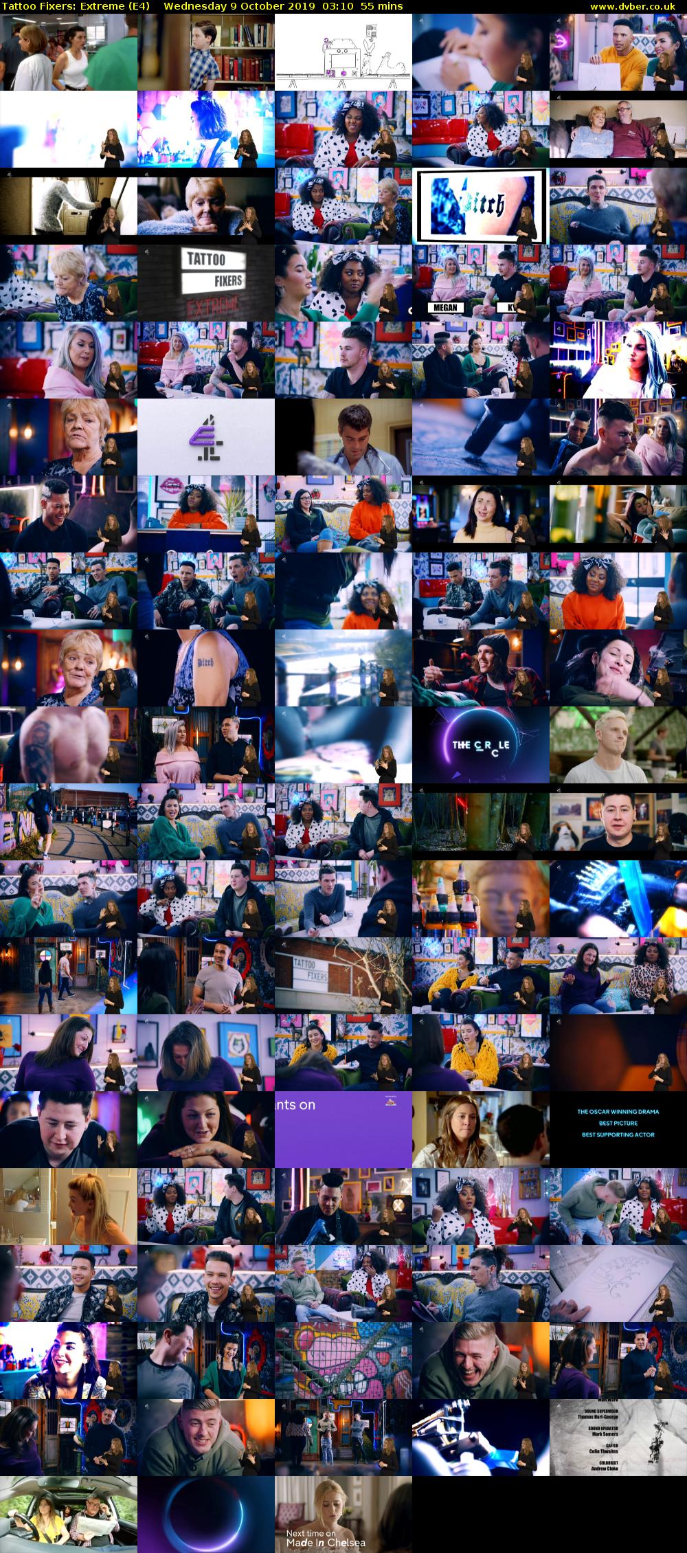Tattoo Fixers: Extreme (E4) Wednesday 9 October 2019 03:10 - 04:05