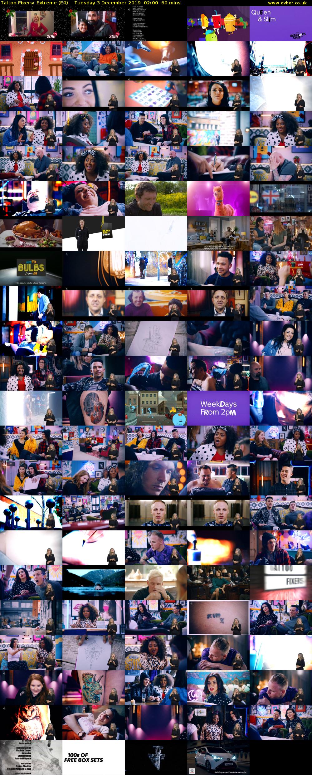 Tattoo Fixers: Extreme (E4) Tuesday 3 December 2019 02:00 - 03:00