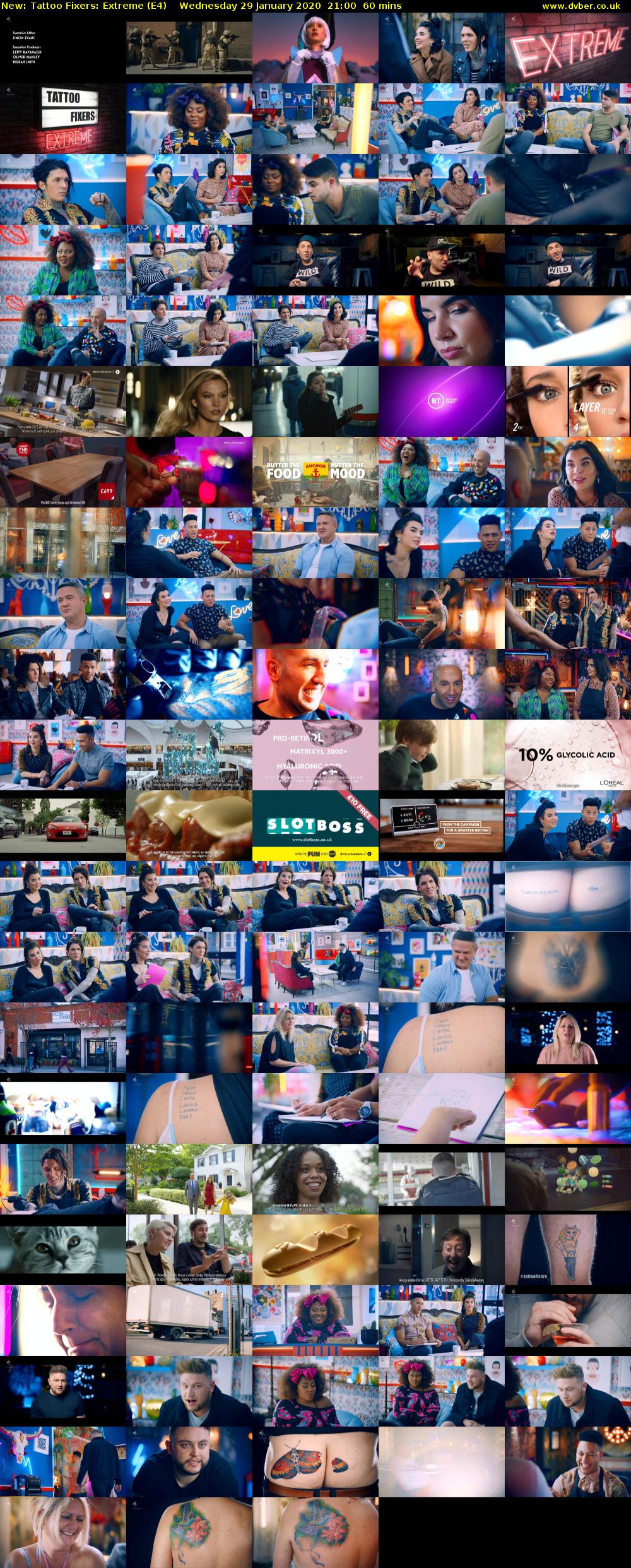 Tattoo Fixers: Extreme (E4) Wednesday 29 January 2020 21:00 - 22:00