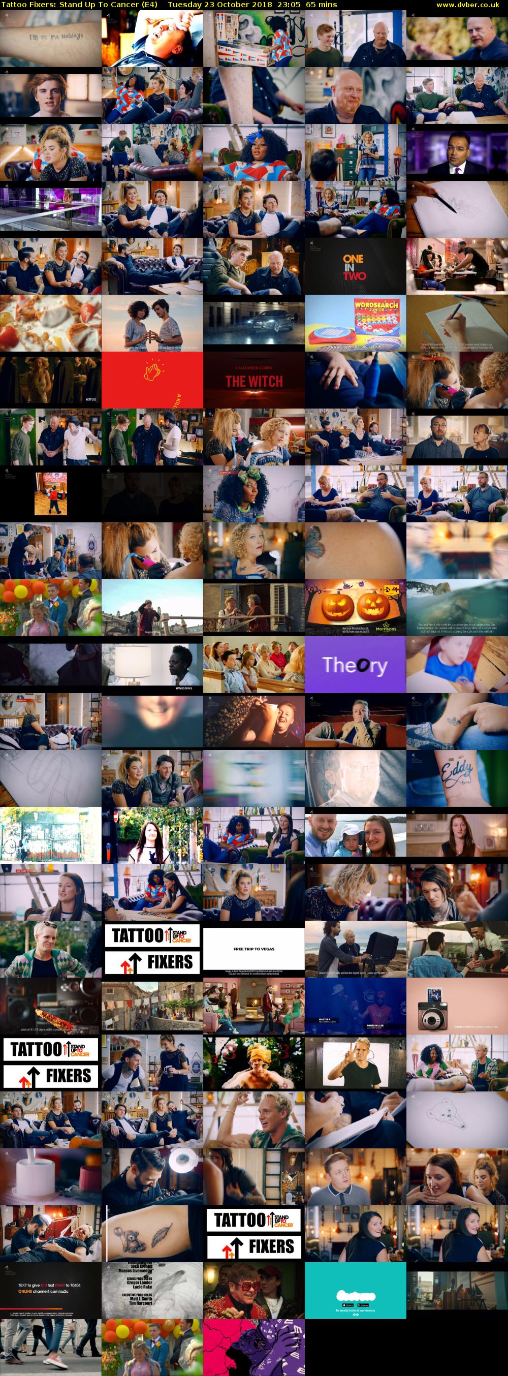 Tattoo Fixers: Stand Up To Cancer (E4) Tuesday 23 October 2018 23:05 - 00:10