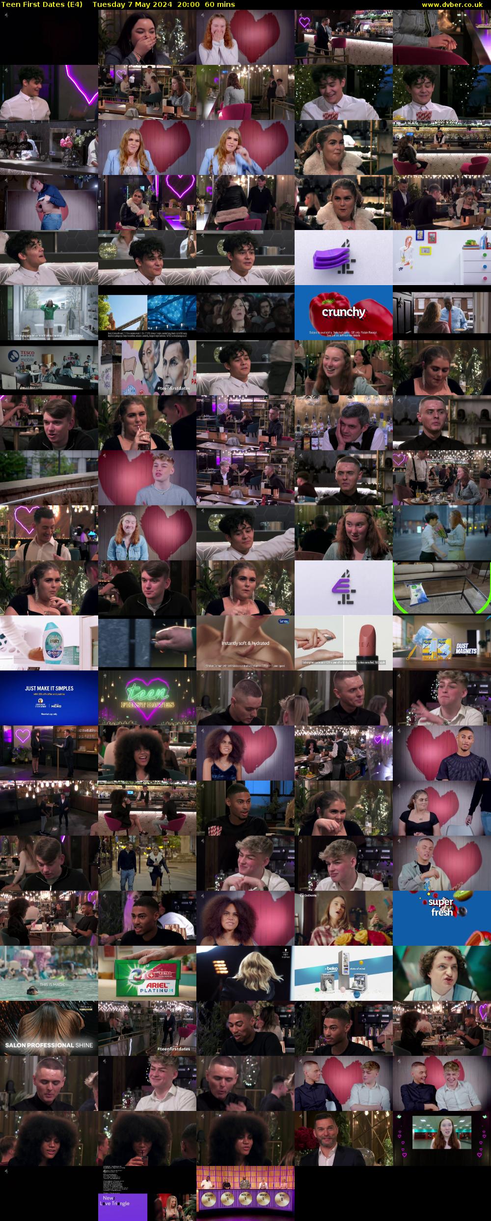 Teen First Dates (E4) Tuesday 7 May 2024 20:00 - 21:00