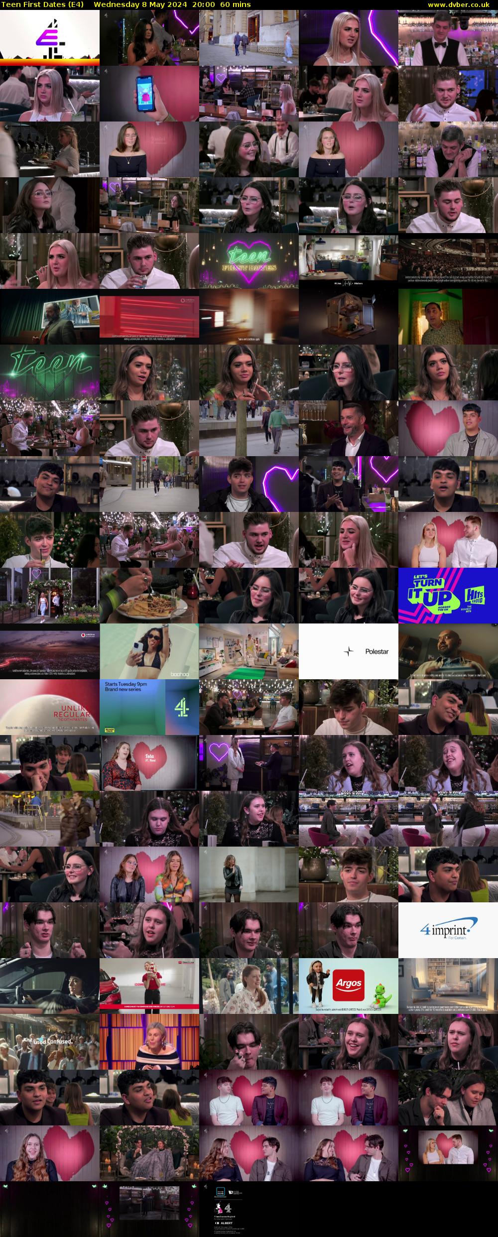Teen First Dates (E4) Wednesday 8 May 2024 20:00 - 21:00