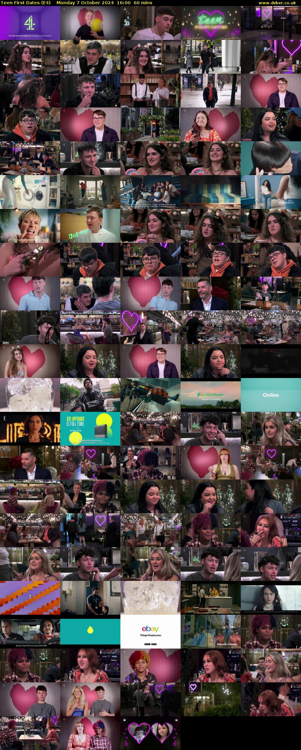 Teen First Dates (E4) Monday 7 October 2024 16:00 - 17:00