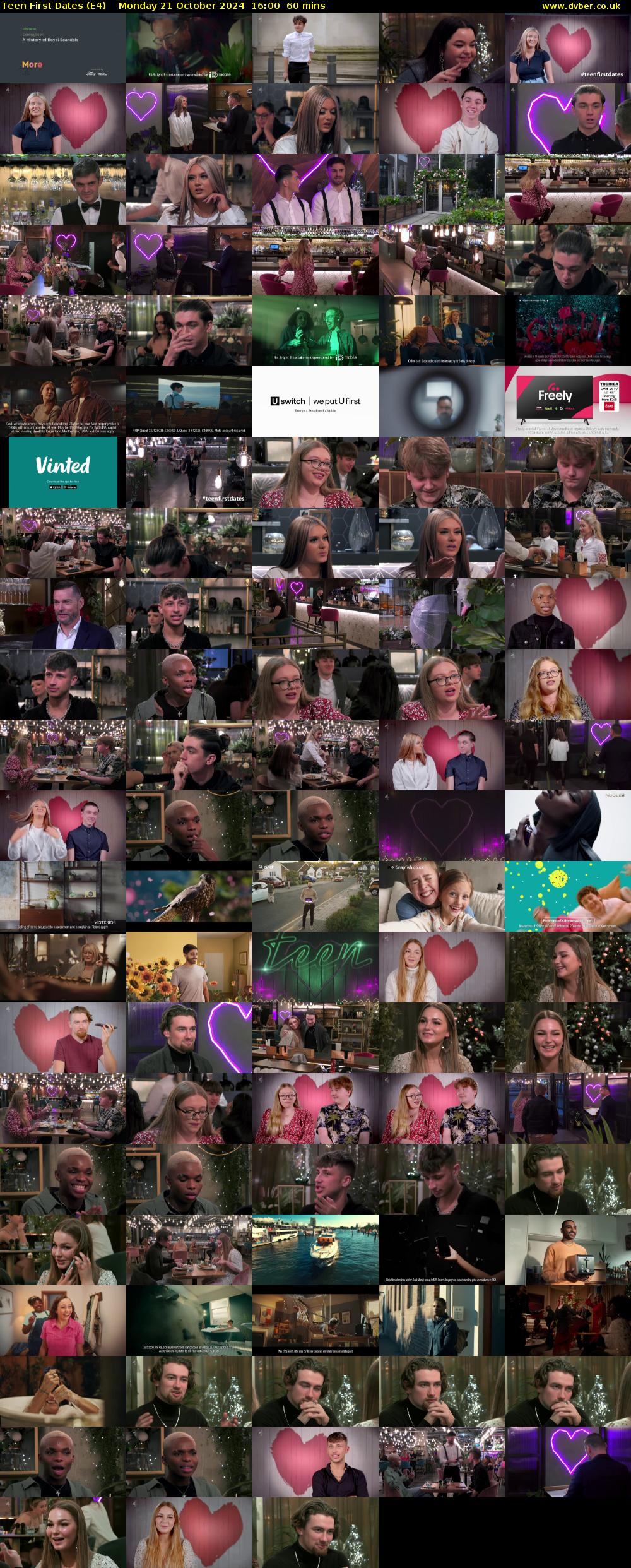 Teen First Dates (E4) Monday 21 October 2024 16:00 - 17:00