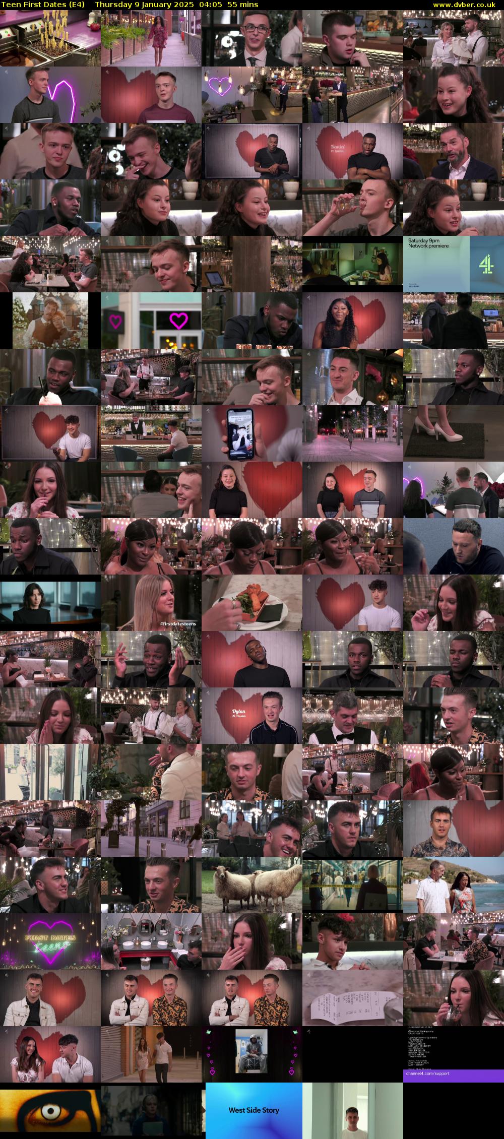 Teen First Dates (E4) Thursday 9 January 2025 04:05 - 05:00