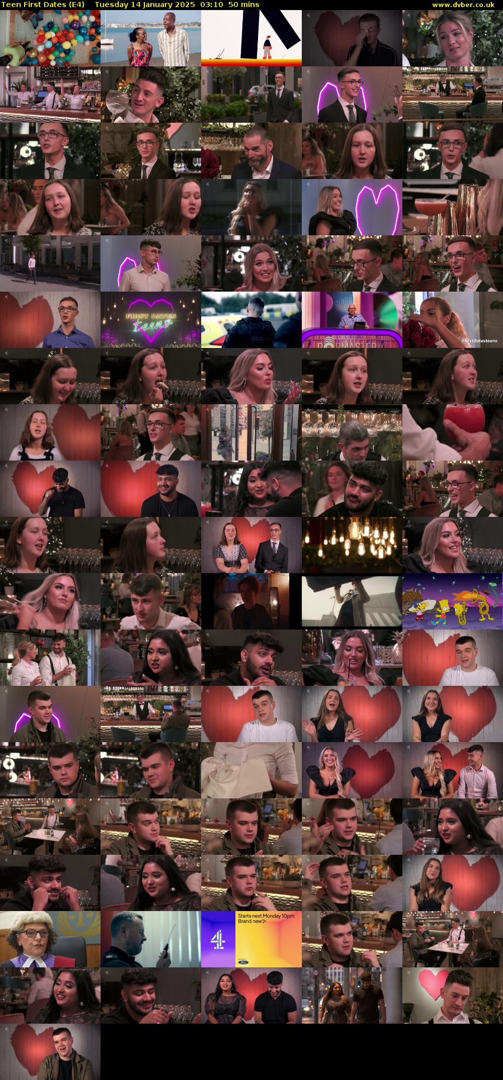 Teen First Dates (E4) Tuesday 14 January 2025 03:10 - 04:00