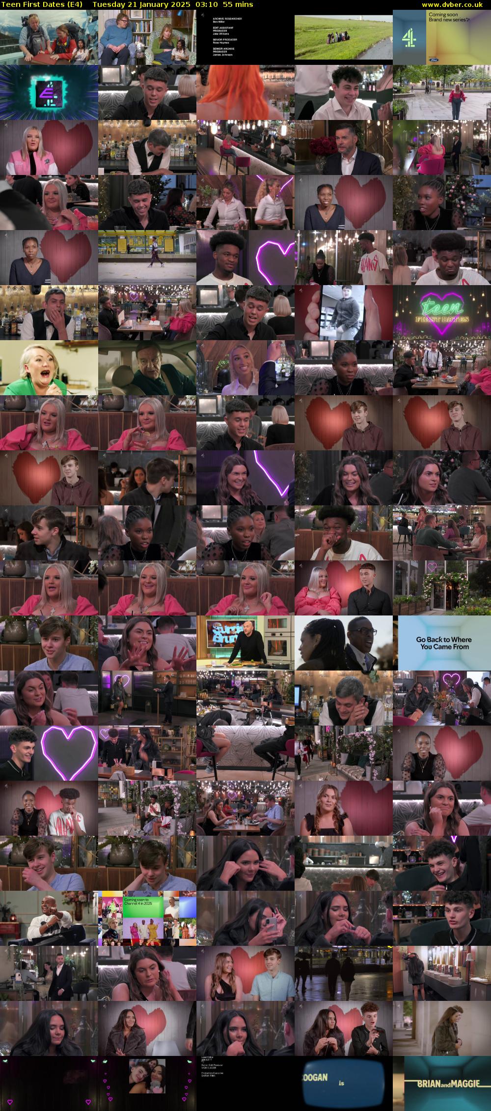 Teen First Dates (E4) Tuesday 21 January 2025 03:10 - 04:05