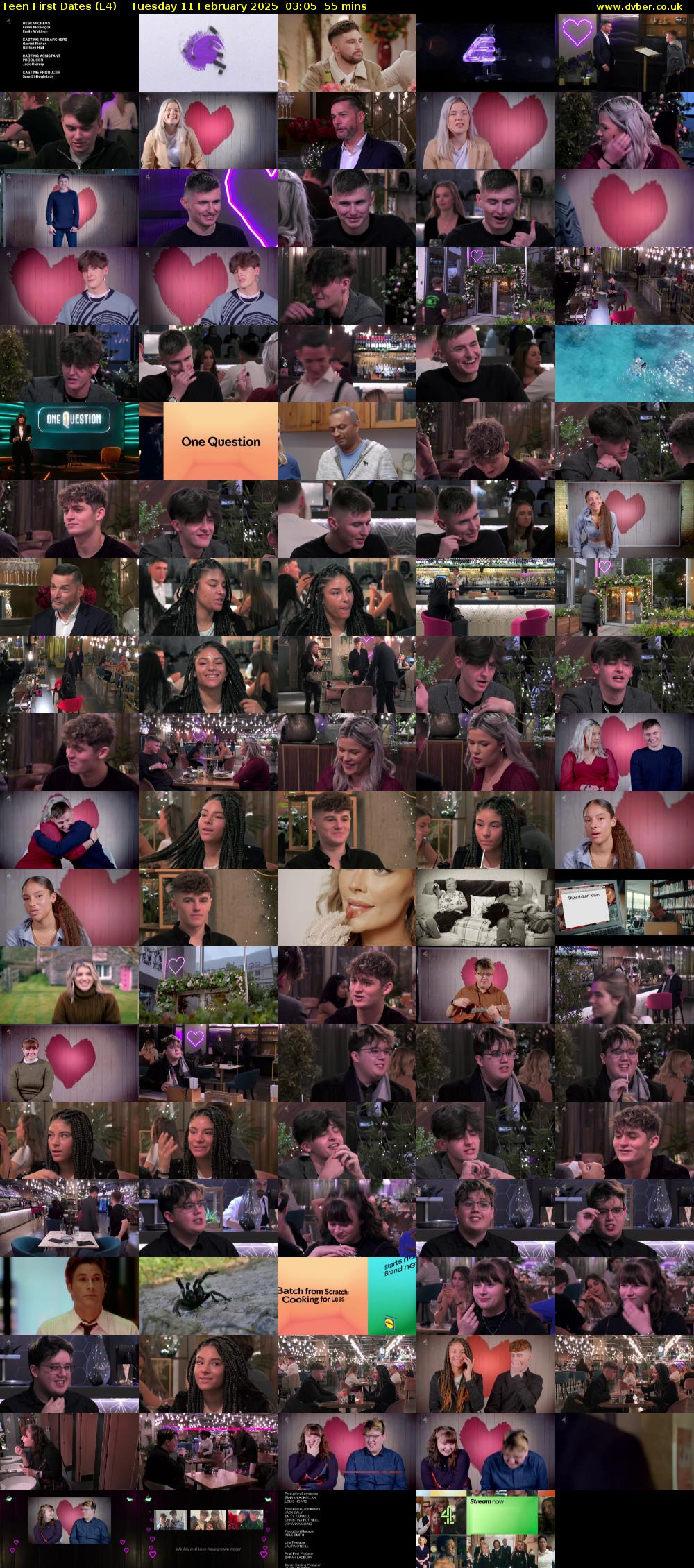 Teen First Dates (E4) Tuesday 11 February 2025 03:05 - 04:00