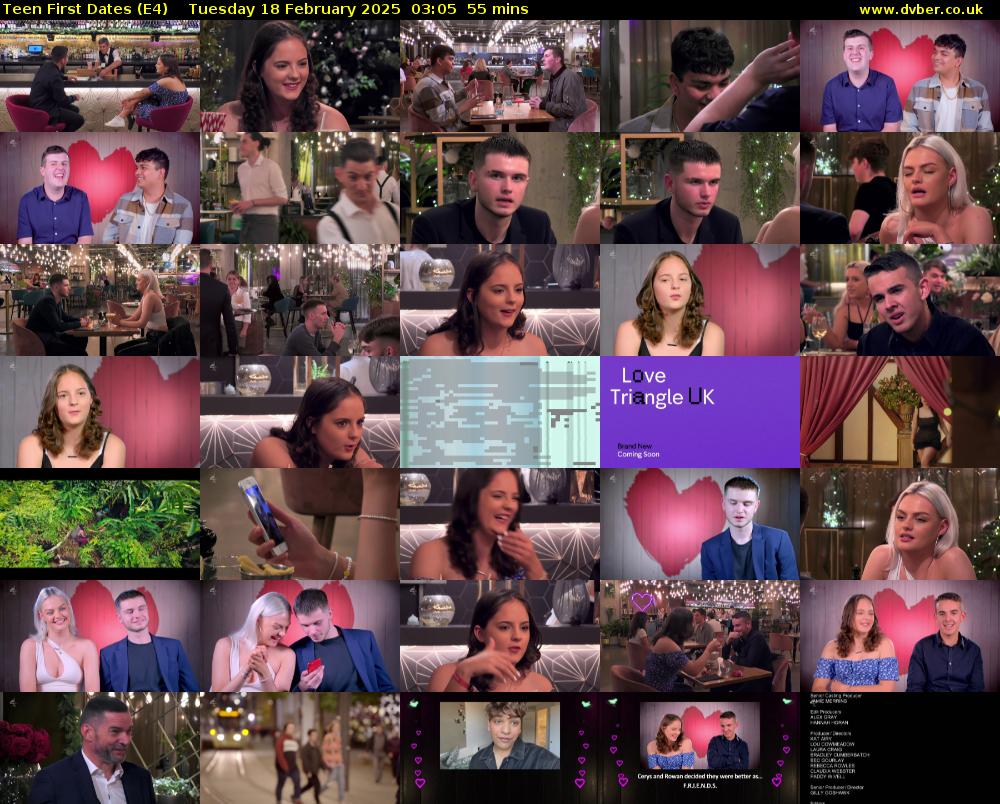 Teen First Dates (E4) Tuesday 18 February 2025 03:05 - 04:00