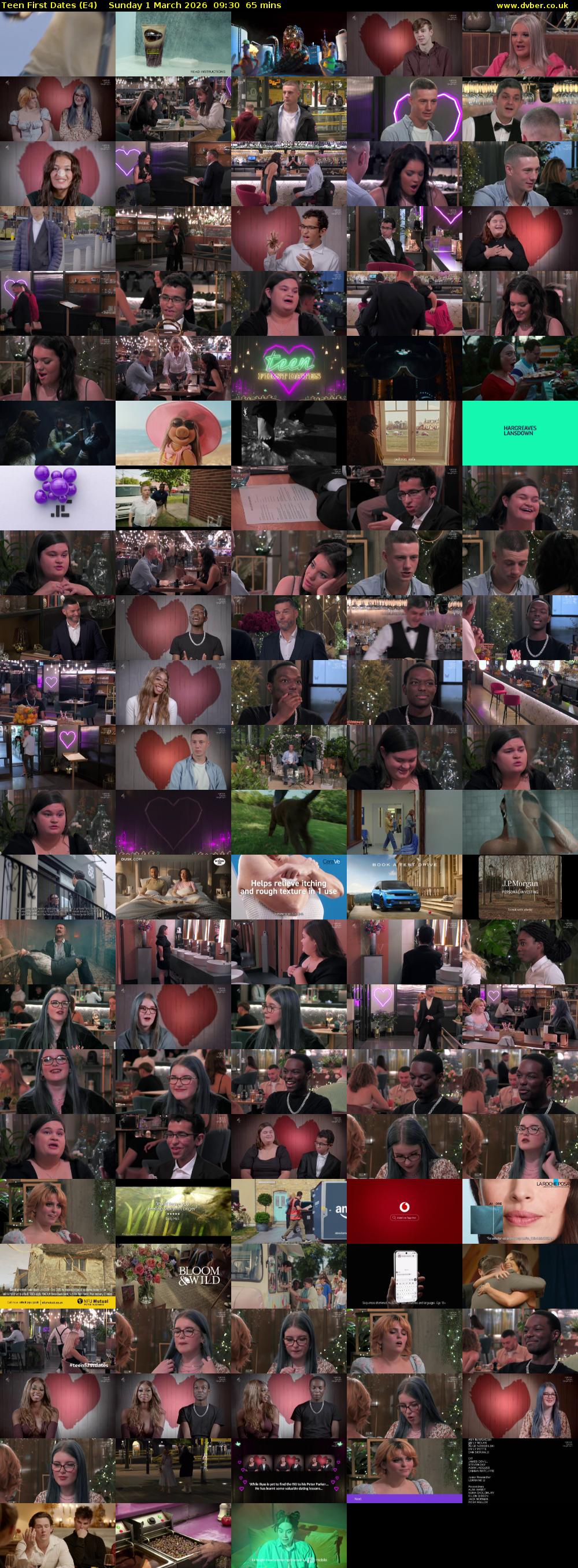 Teen First Dates (E4) Sunday 1 March 2026 09:30 - 10:35