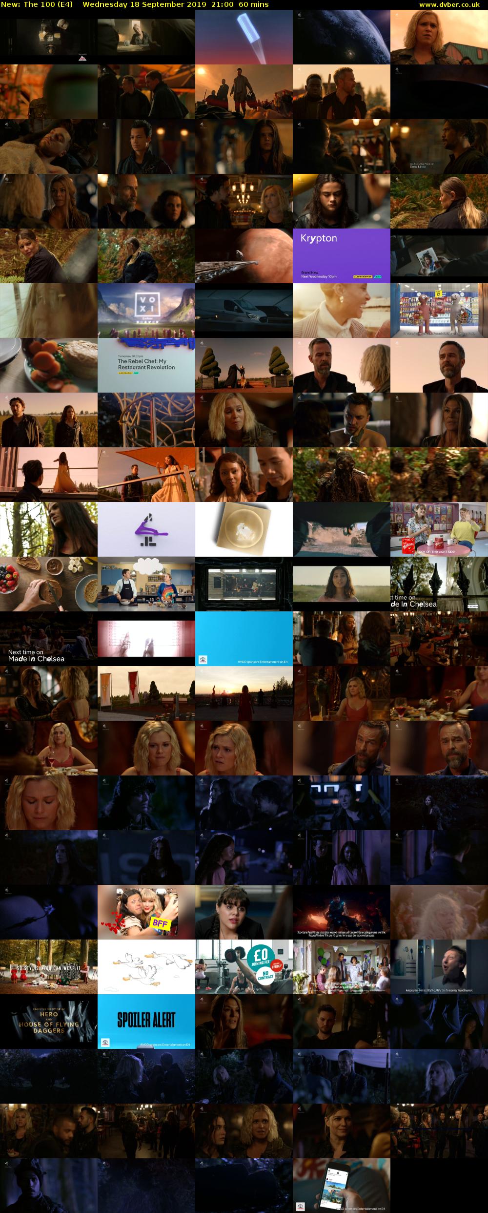 The 100 (E4) Wednesday 18 September 2019 21:00 - 22:00