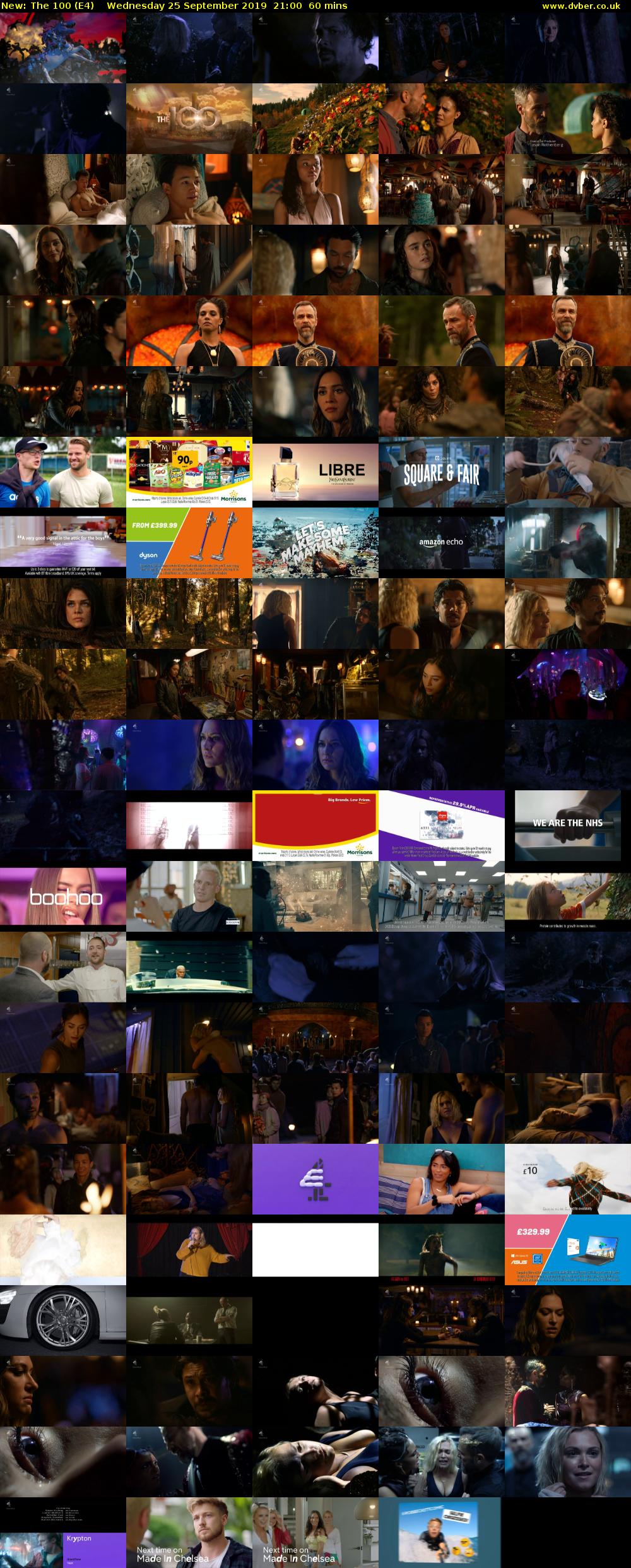 The 100 (E4) Wednesday 25 September 2019 21:00 - 22:00