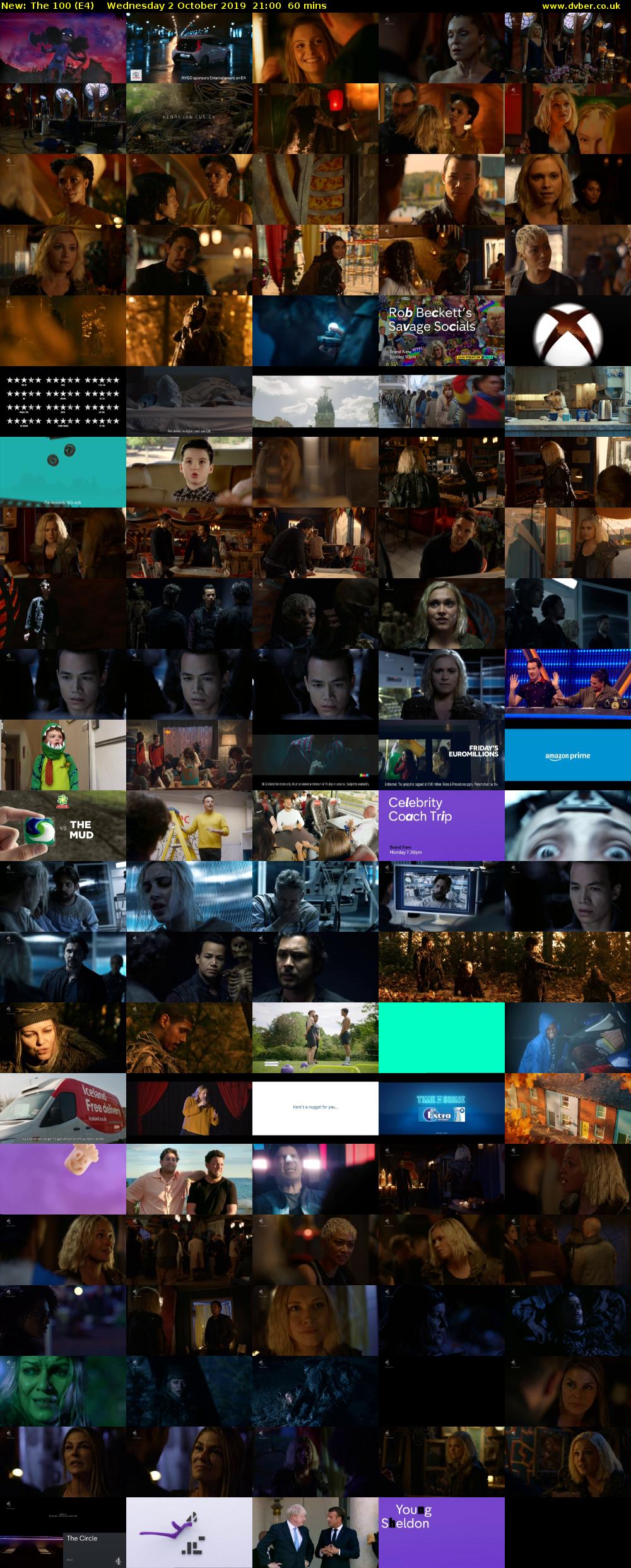 The 100 (E4) Wednesday 2 October 2019 21:00 - 22:00