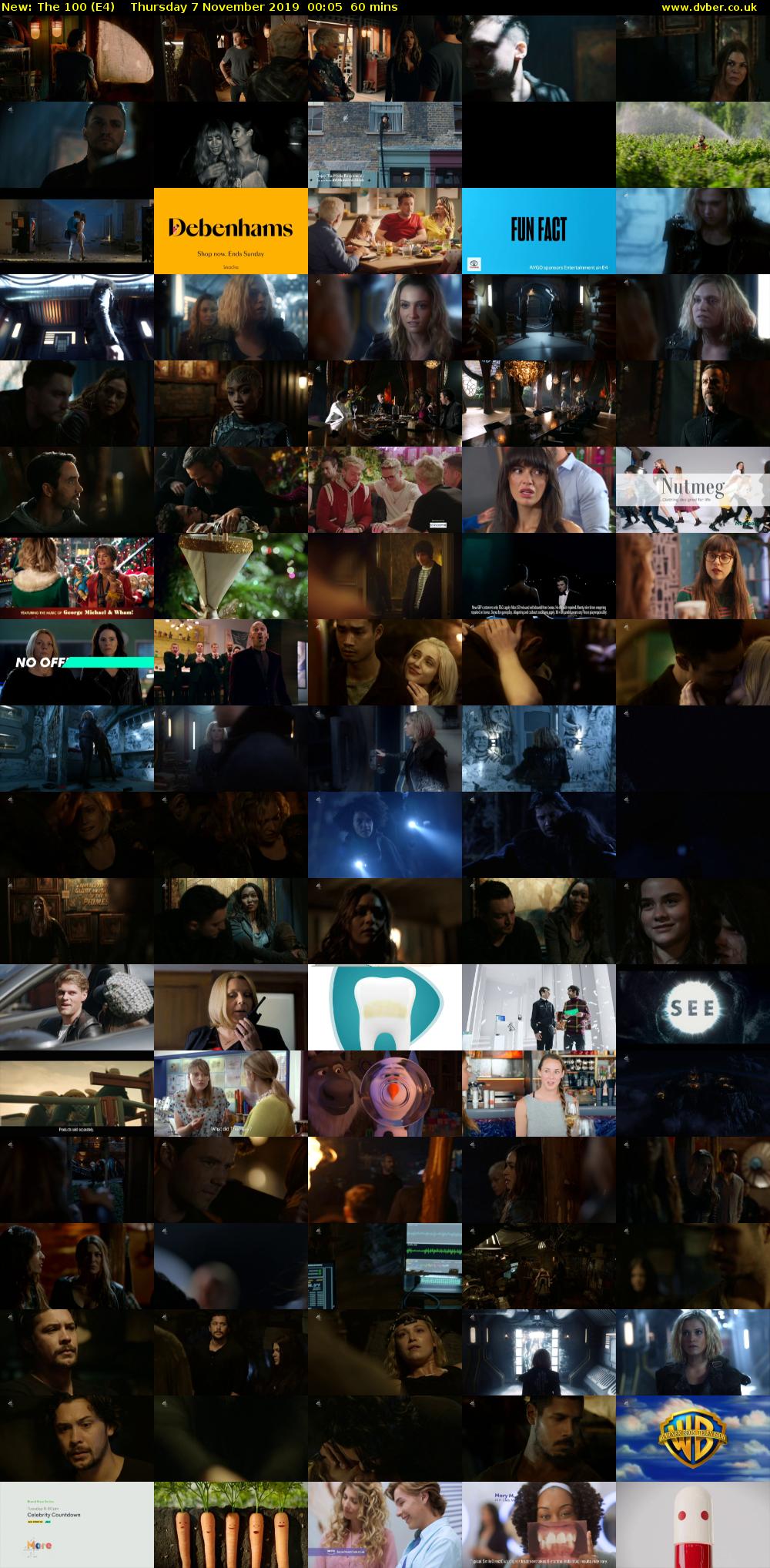 The 100 (E4) Thursday 7 November 2019 00:05 - 01:05