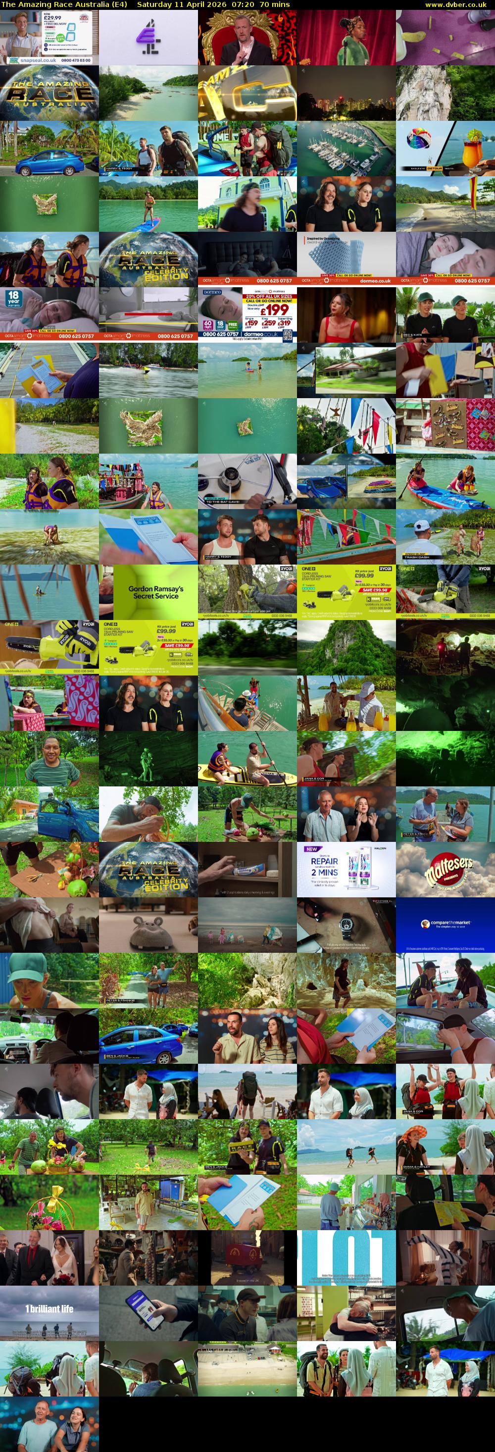 The Amazing Race Australia (E4) Saturday 11 April 2026 07:20 - 08:30