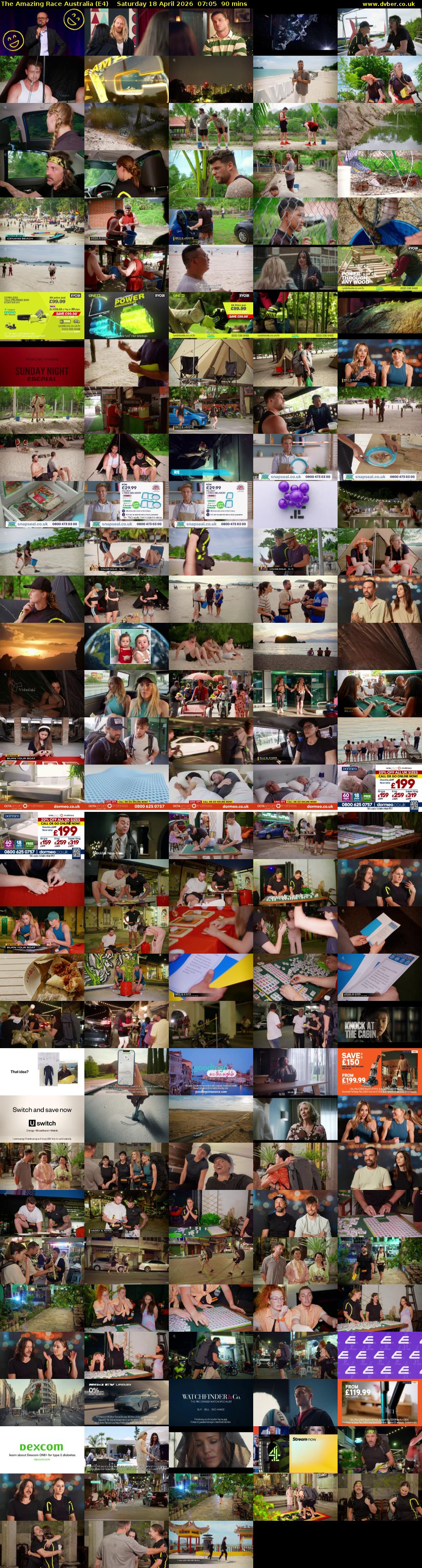 The Amazing Race Australia (E4) Saturday 18 April 2026 07:05 - 08:35