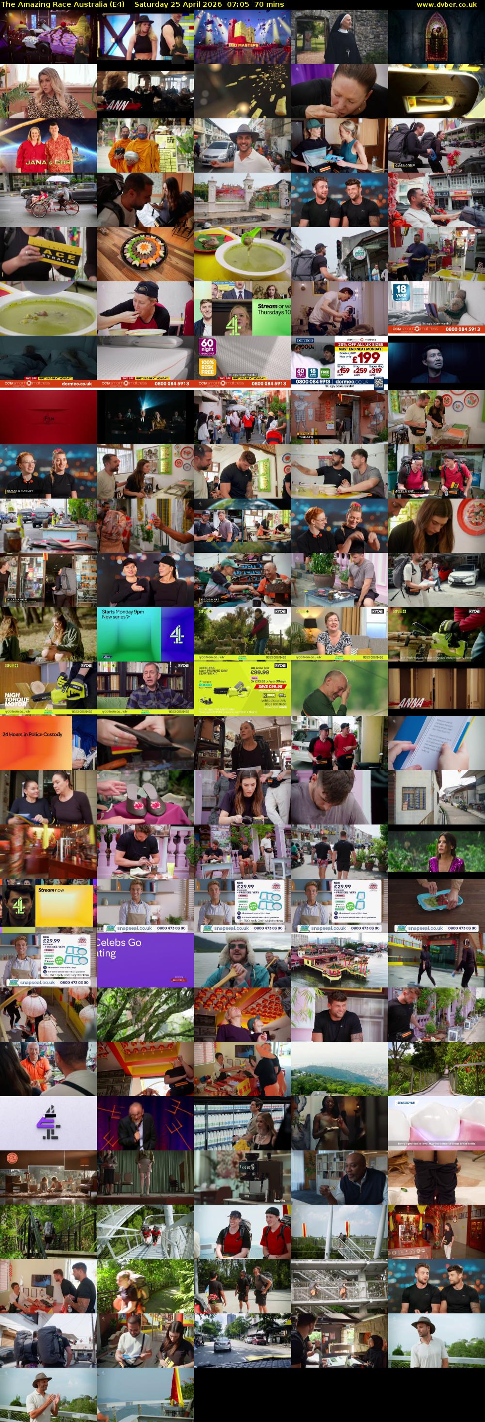 The Amazing Race Australia (E4) Saturday 25 April 2026 07:05 - 08:15