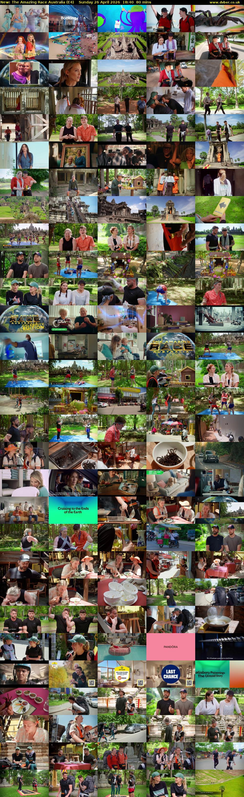 The Amazing Race Australia (E4) Sunday 26 April 2026 18:40 - 20:00